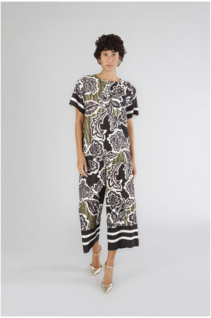 BLUSA MANICHE CORTE STAMPATA