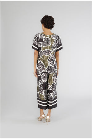 BLUSA MANICHE CORTE STAMPATA