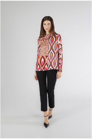 CAMICIA IN SATIN STAMPATO