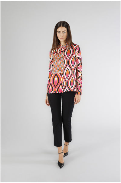 CAMICIA IN SATIN STAMPATO