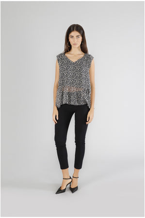 BLUSA IN GEORGETTE STAMPATA