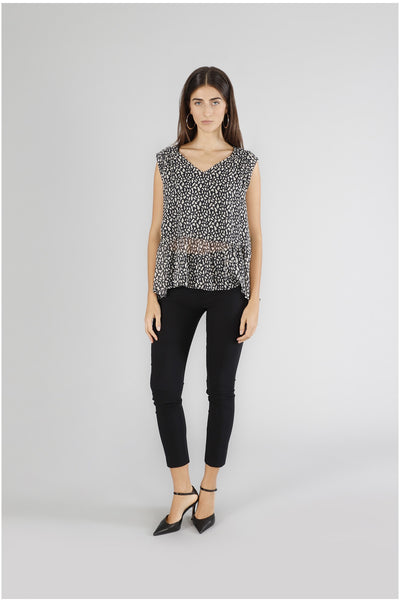 BLUSA IN GEORGETTE STAMPATA