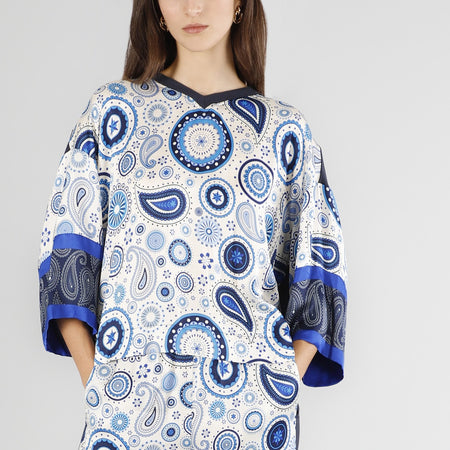 FELPA BIMATERIALE CON DAVANTI STAMPATO