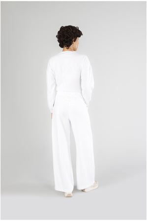 PANTALONE PALAZZO IN FELPA