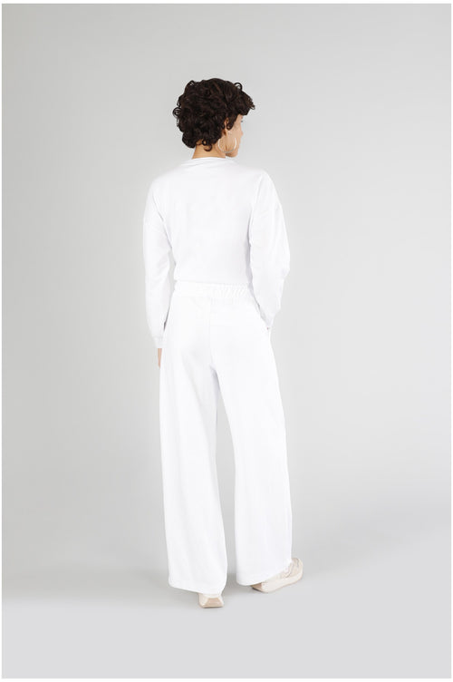 PANTALONE PALAZZO IN FELPA