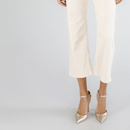 PANTALONE BOOTCUT CROPPED IN BULL DENIM