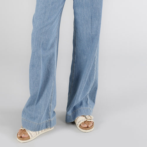 PANTALONE WIDE LEG IN DENIM