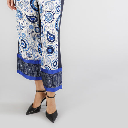 PANTALONE BIMATERIALE CON DAVANTI STAMPATO