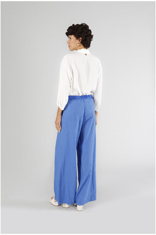 PANTALONE PALAZZO CON CHIUSURA A PORTAFOGLIO