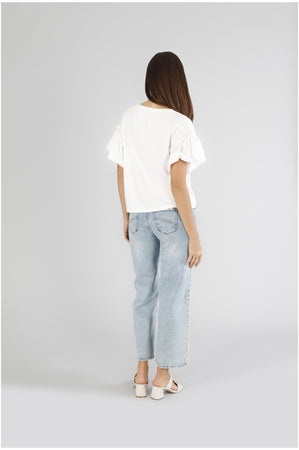 TSHIRT MANICA CORTA DONNA CON CAPPELLO