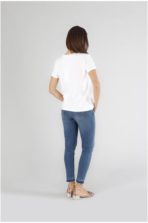 TSHIRT MANICA CORTA STAMPA GLITTERATA