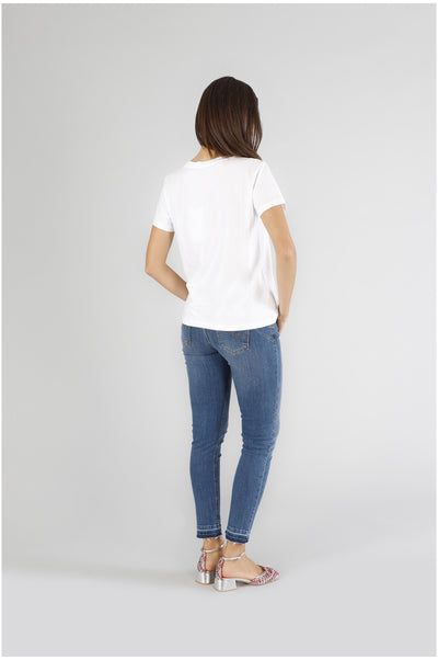 TSHIRT MANICA CORTA STAMPA GLITTERATA