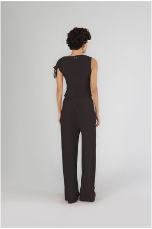 TOP ASIMMETRICO CON DRAPPEGGIO LATERALE