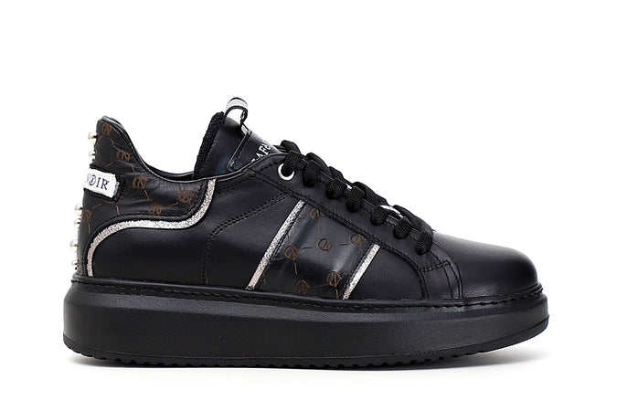 SNEAKERS IN PELLE CON RIPORTI LOGO
