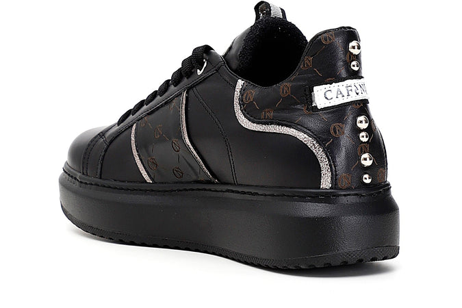 SNEAKERS IN PELLE CON RIPORTI LOGO