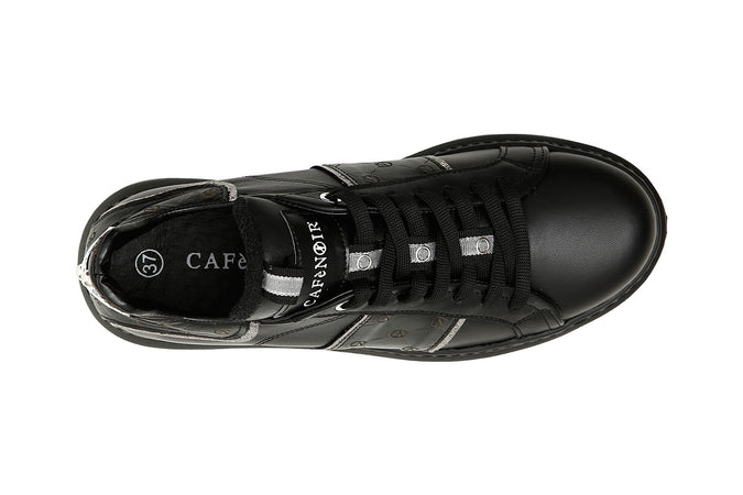 SNEAKERS IN PELLE CON RIPORTI LOGO