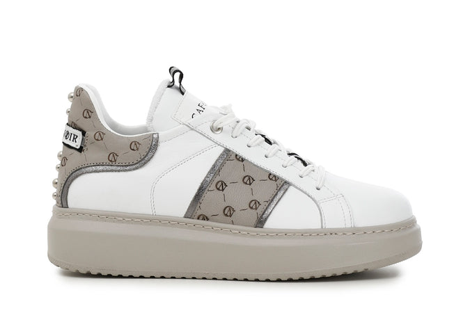 SNEAKERS IN PELLE CON RIPORTI LOGO