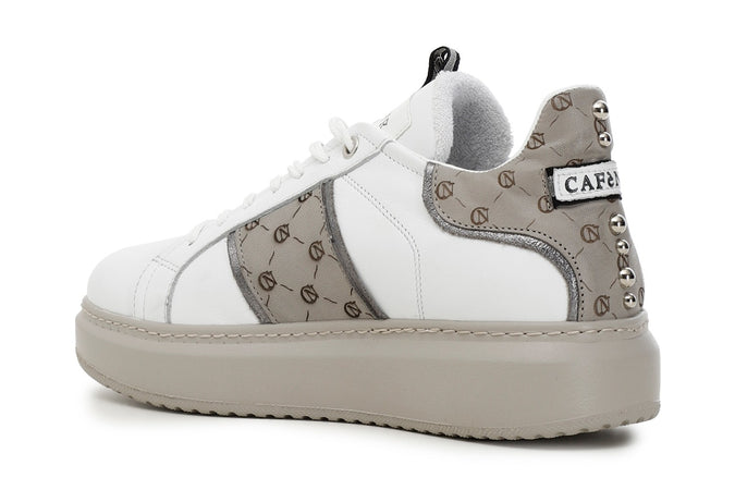 SNEAKERS IN PELLE CON RIPORTI LOGO