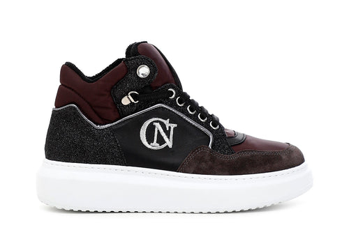 SNEAKERS TESSUTO E PELLE CON RICAMO LOGATA