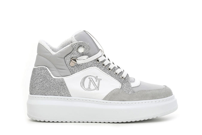 SNEAKERS TESSUTO E PELLE CON RICAMO LOGATA
