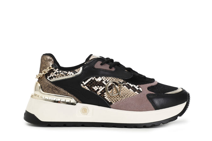 SNEAKERS CON DETTAGLI PITONATI