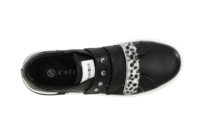 SNEAKERS IN PELLE CON STRAP