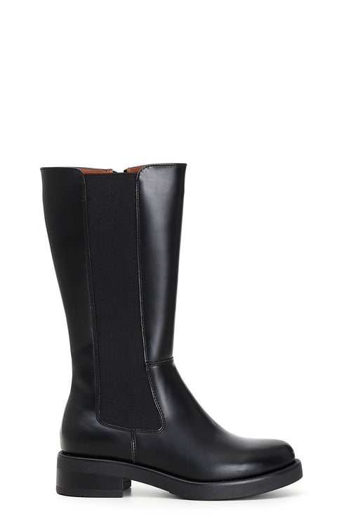 STIVALE IN SIMILPELLE SPAZZOLATA CON ELASTICO