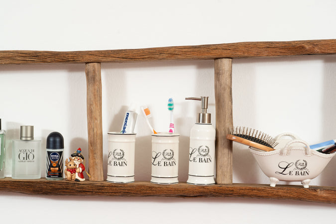 Biscottini Scala portasciugamani in legno finitura naturale