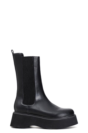 STIVALI IN SIMILPELLE CON ELASTICO