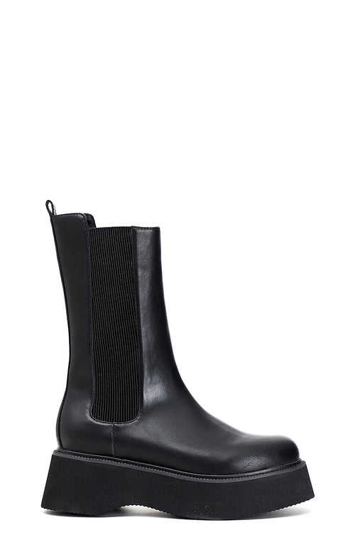 STIVALI IN SIMILPELLE CON ELASTICO