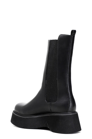 STIVALI IN SIMILPELLE CON ELASTICO