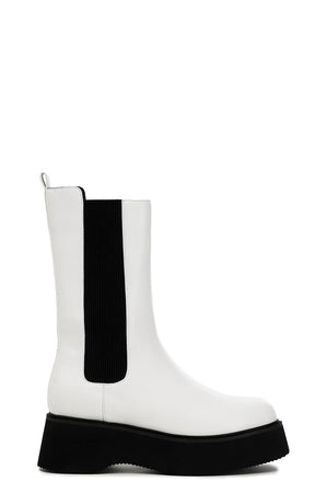 STIVALI IN SIMILPELLE CON ELASTICO