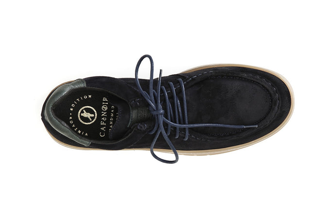 SCARPA IN PELLE SCAMOSCIATA ALLACCIATA CON VASCHETTA
