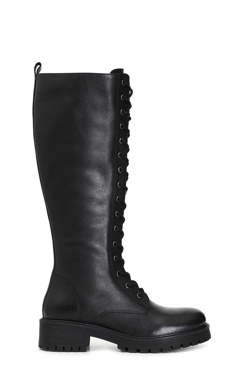 STIVALE IN PELLE ALLACCIATO