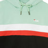 FILA Felpa Leggera Cappuccio Corta Donna Ella Mist Green/black/bright White/true Red da donna