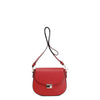 TRACOLLA CON PATTINA IN PELLE E CHIUSURA STRASS
