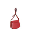 TRACOLLA CON PATTINA IN PELLE E CHIUSURA STRASS