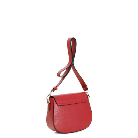 TRACOLLA CON PATTINA IN PELLE E CHIUSURA STRASS