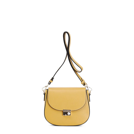 TRACOLLA CON PATTINA IN PELLE E CHIUSURA STRASS