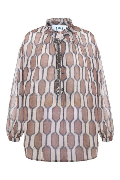 Bazar Deluxe Camicie Marrone/beige da donna