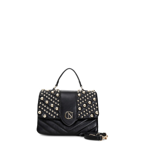 CARTELLA TRAPUNTATA CON BORCHIE ROTONDE