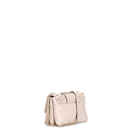 BORSA A SPALLA TRAPUNTATA CON BORCHIE ROTONDE