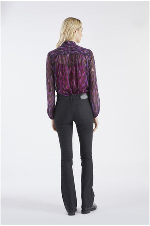 DENIM FLARE FIT TESSUTO GLITTERATO