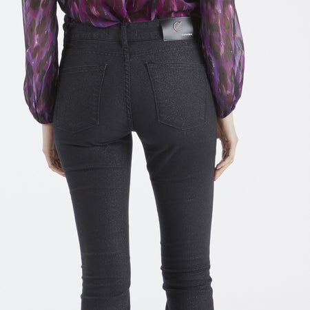 DENIM FLARE FIT TESSUTO GLITTERATO