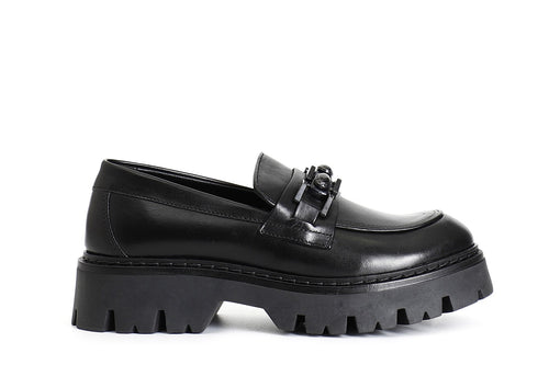 MOCASSINO IN PELLE CON MORSETTO