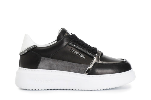 SNEAKERS IN PELLE CON DETTAGLIO STRASS