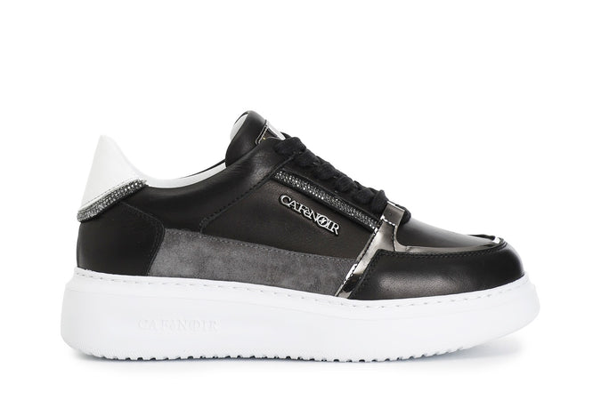 SNEAKERS IN PELLE CON DETTAGLIO STRASS