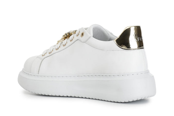SNEAKERS IN PELLE CON ACCESSORIO GIOIELLO