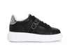 SNEAKERS IN PELLE CON NASTRO LOGATO