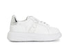 SNEAKERS IN PELLE CON NASTRO LOGATO